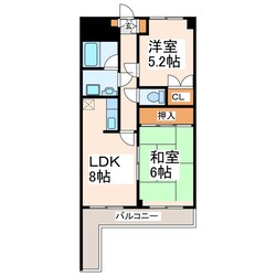 東野中学前 徒歩1分 4階の物件間取画像